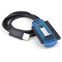 IDE/SATA to USB 2.0 Cable Adapter w/One Touch Backup - Turn Your 2.5", 3.5" or 5.25" IDE or SATA Drive Into A USB Drive