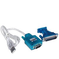 3' USB to RS-232 (9-pin) Serial Cable w/25-pin Serial Adapter - Add a Serial Port to a PC via USB - Retail Hanging Pack 