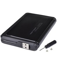 2.5" USB 2.0 External SATA HDD Enclosure (Black) - Supports up to 3TB