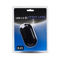 4-Port SuperSpeed USB 3.0 Hub (Silver/White) - Turn One USB Port into Four